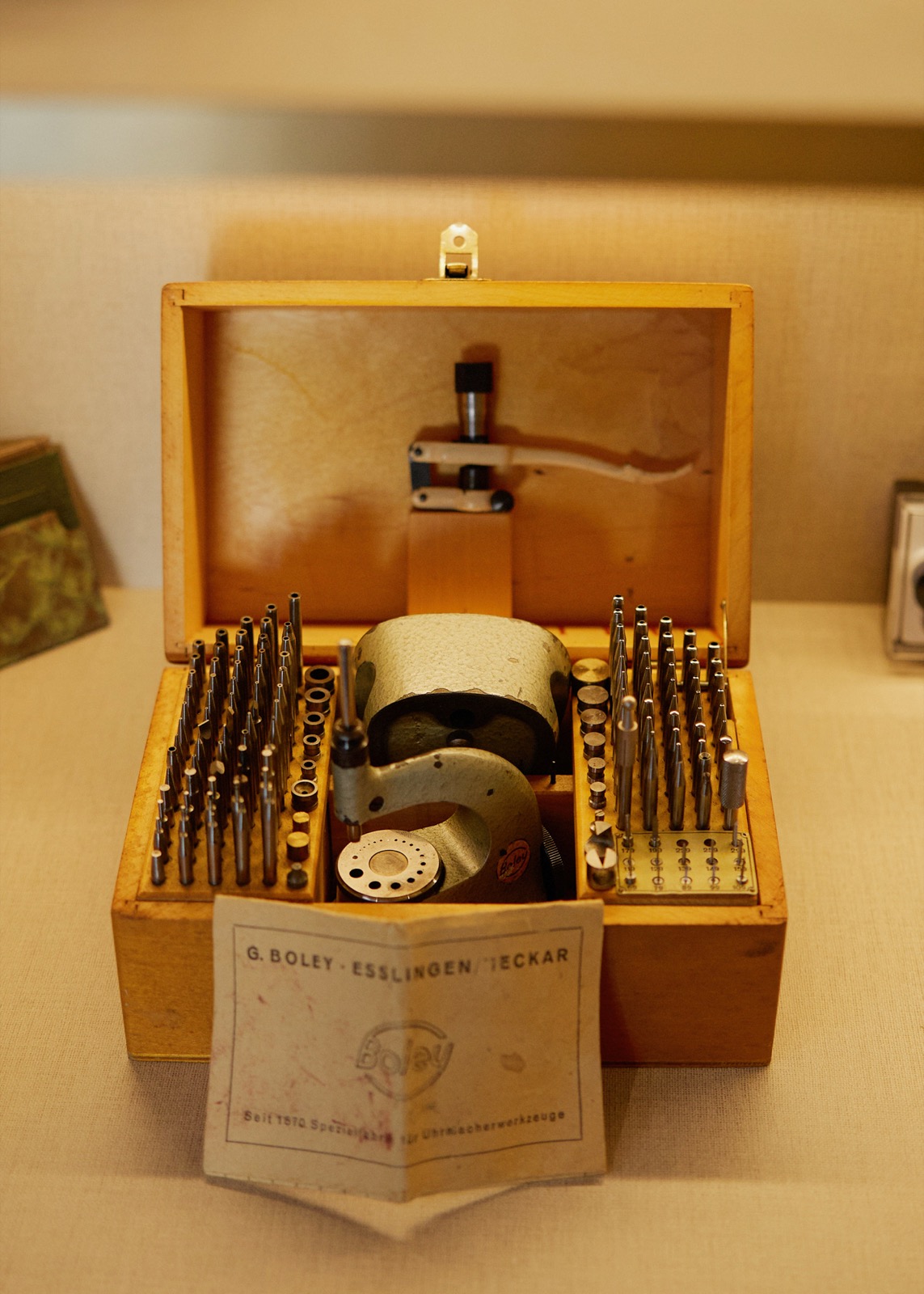 A vintage Boley staking set